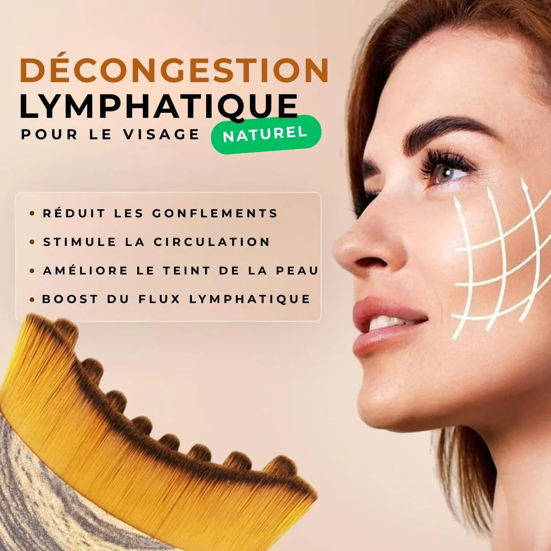 Brosse Drainage Lymphatique Visage    Retrouvez un visage frais et lumineux en seulement 2 minutes par jour ✨
