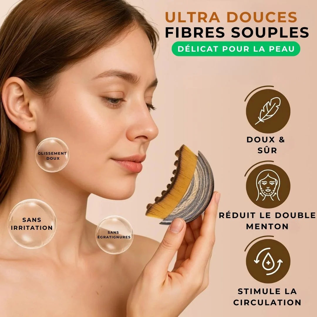 Brosse Drainage Lymphatique Visage    Retrouvez un visage frais et lumineux en seulement 2 minutes par jour ✨