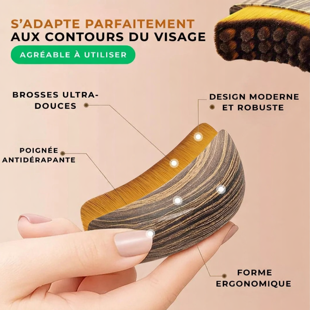 Brosse Drainage Lymphatique Visage    Retrouvez un visage frais et lumineux en seulement 2 minutes par jour ✨